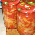 Pepper and tomato preparations: the best recipes with step-by-step photos