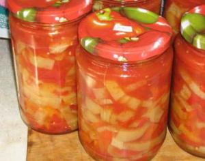 Pipirų ir pomidorų ruošiniai: geriausi receptai su žingsnis po žingsnio nuotraukomis